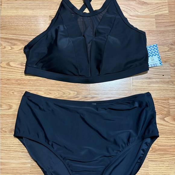 Black Women's Swim Set size 20 - Picture 1 of 3